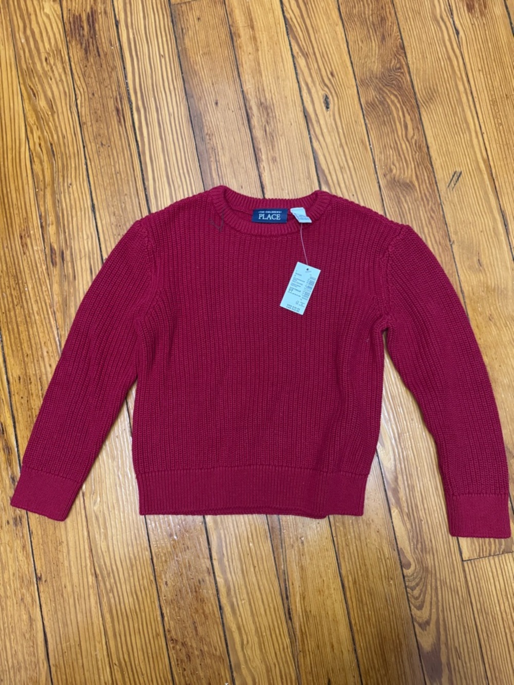 The Children's Place Red Knit Crewneck Sweater - 5T